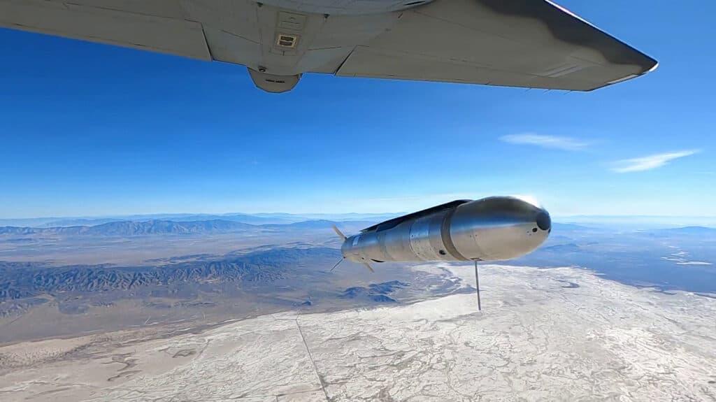 AGM-190A Havoc Spear released from an aircraft during a flight test